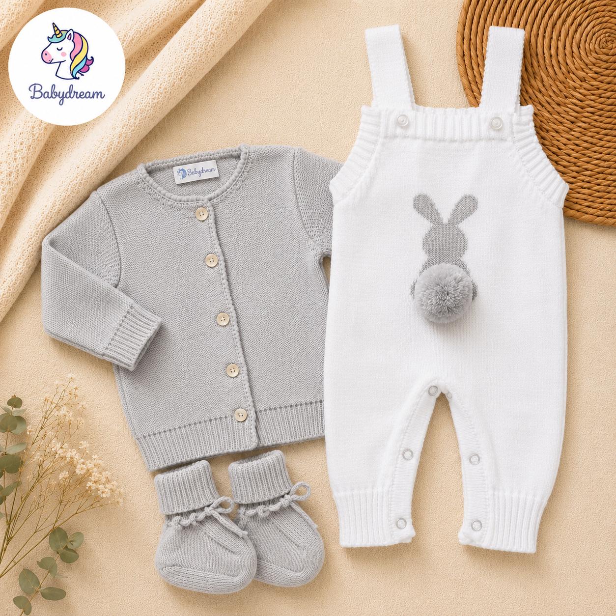 CONJUNTO OVEROL DE CONEJO POMPÓN