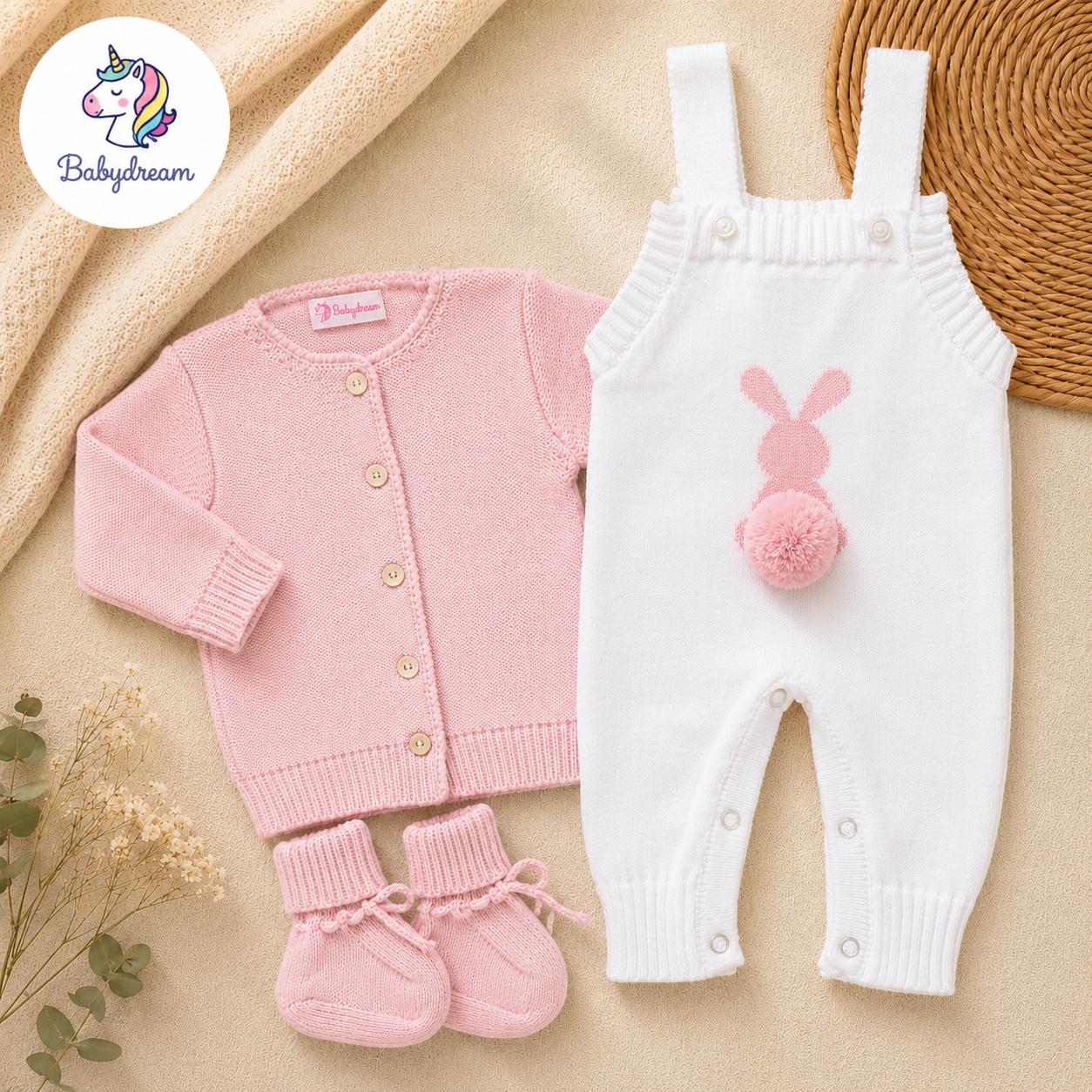 CONJUNTO OVEROL DE CONEJO POMPÓN