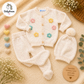 CONJUNTO DE FLORES JASPEADO