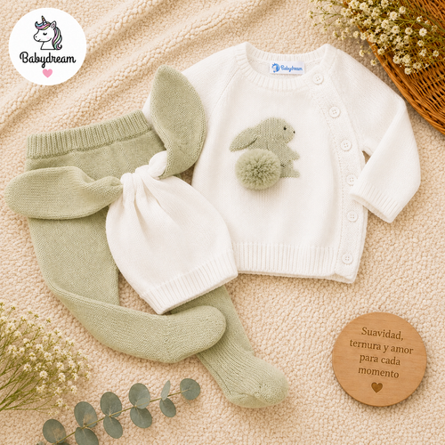 CONJUNTO CONEJITO CON OREJAS LARGAS